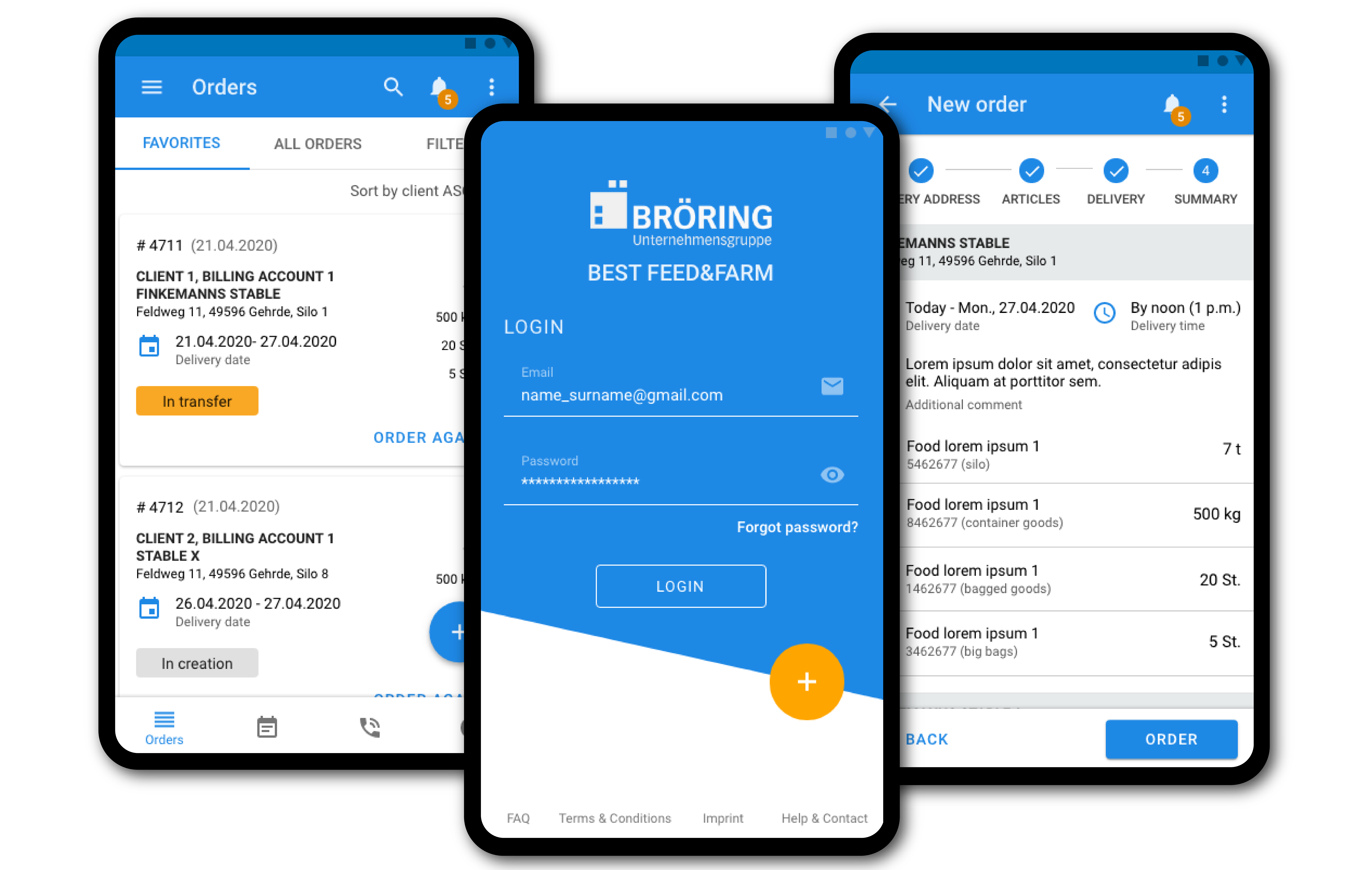 A Custom Animal Food Sales App